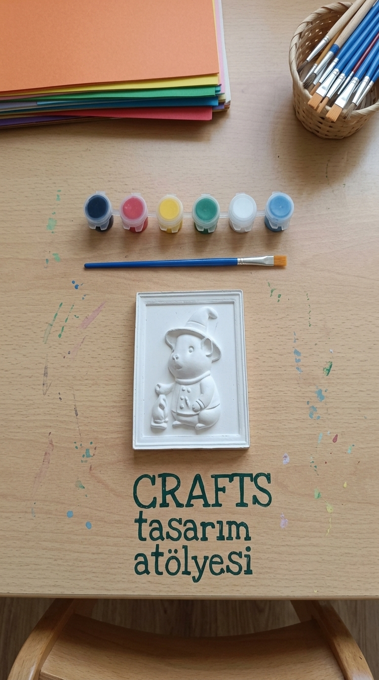 crafts tasarım atölyesi TAŞ TOZU FİGÜR BOYMA SETİ ( Kemancı Fare )