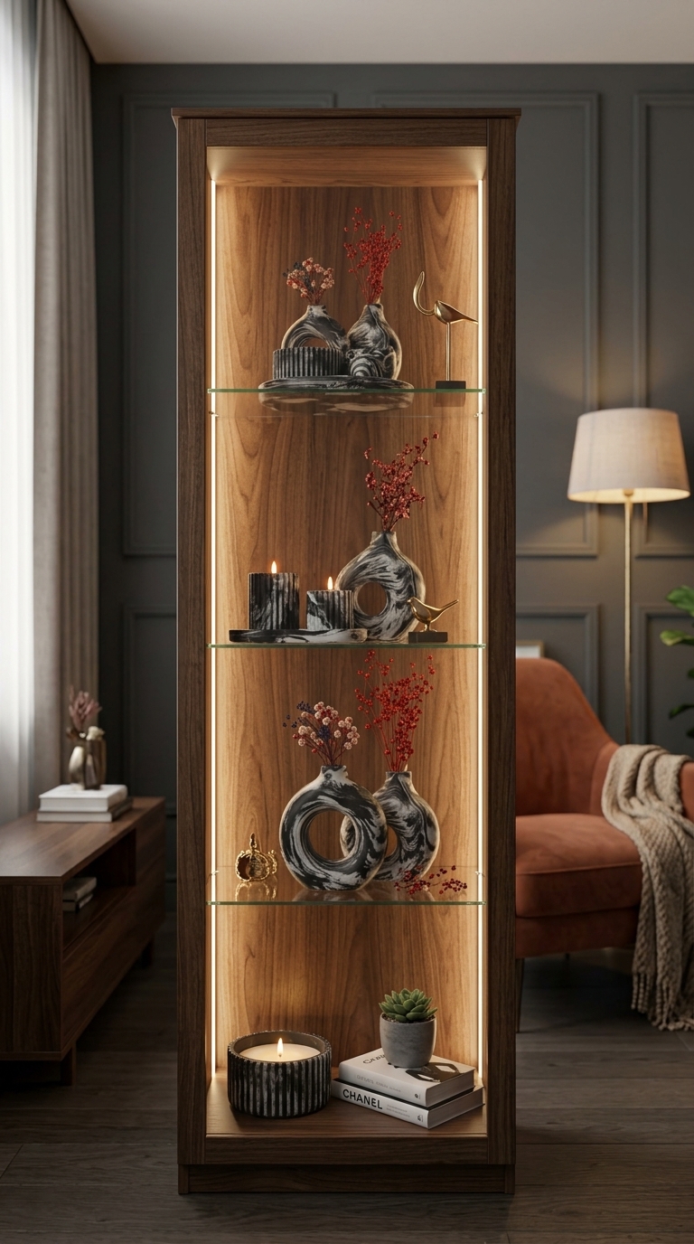 Crafts Tasarım 4 Lü Dekoratif Mum Seti Siyah - Beyaz Renkli